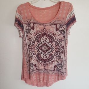 Lucky Brand Boho Bandana Print Tee